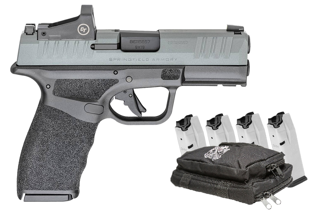 SPRINGFIELD HELLCAT PRO 9MM 3.7 IN BBL CT RED DOT 5 MAGS /ANGE BAG