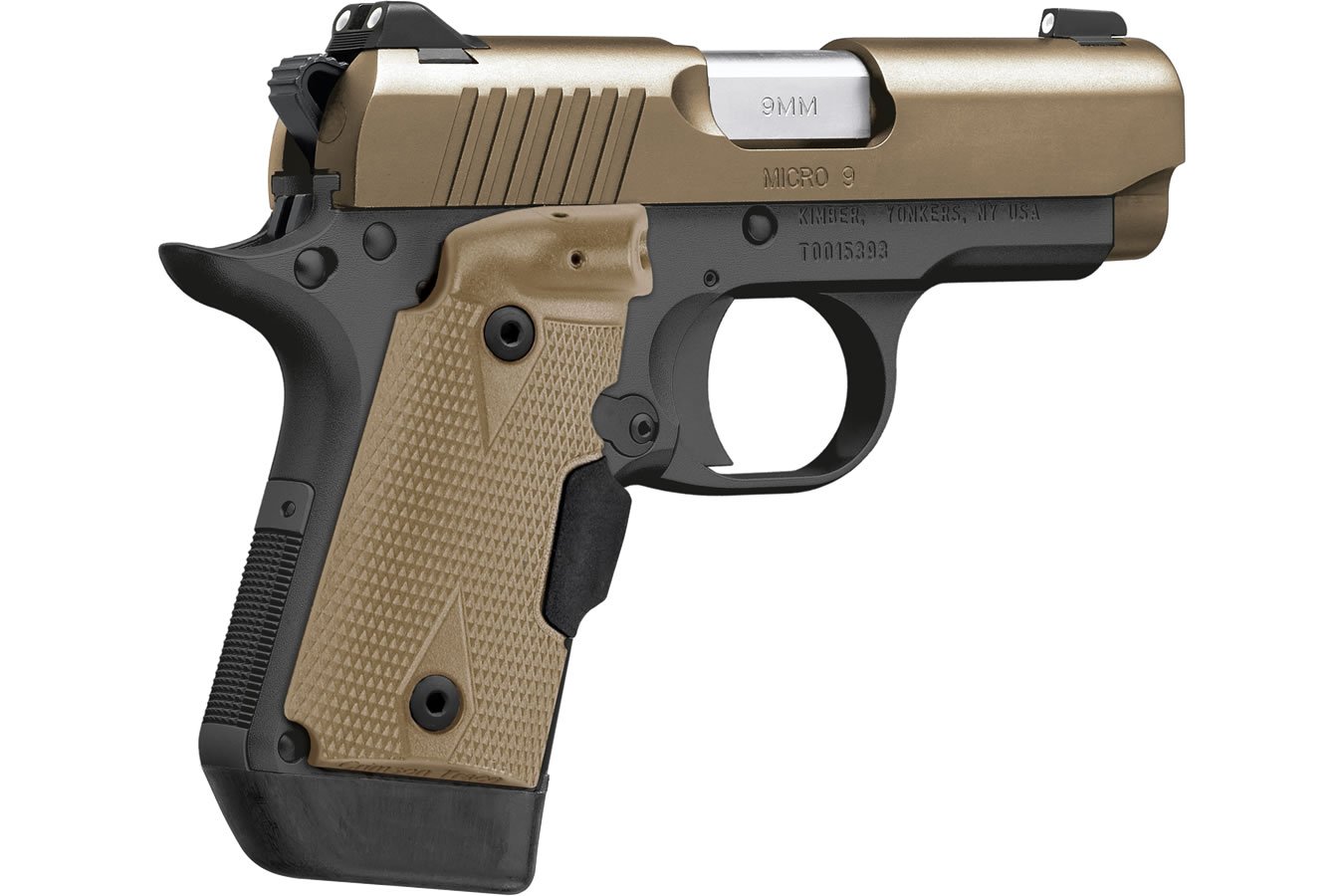 Kimber Micro 9 Desert Tan (fde) 9mm With Crimson Trace Lasergrips 