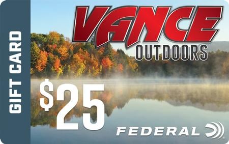 VANCE OUTDOORS $25 GIFT CARD