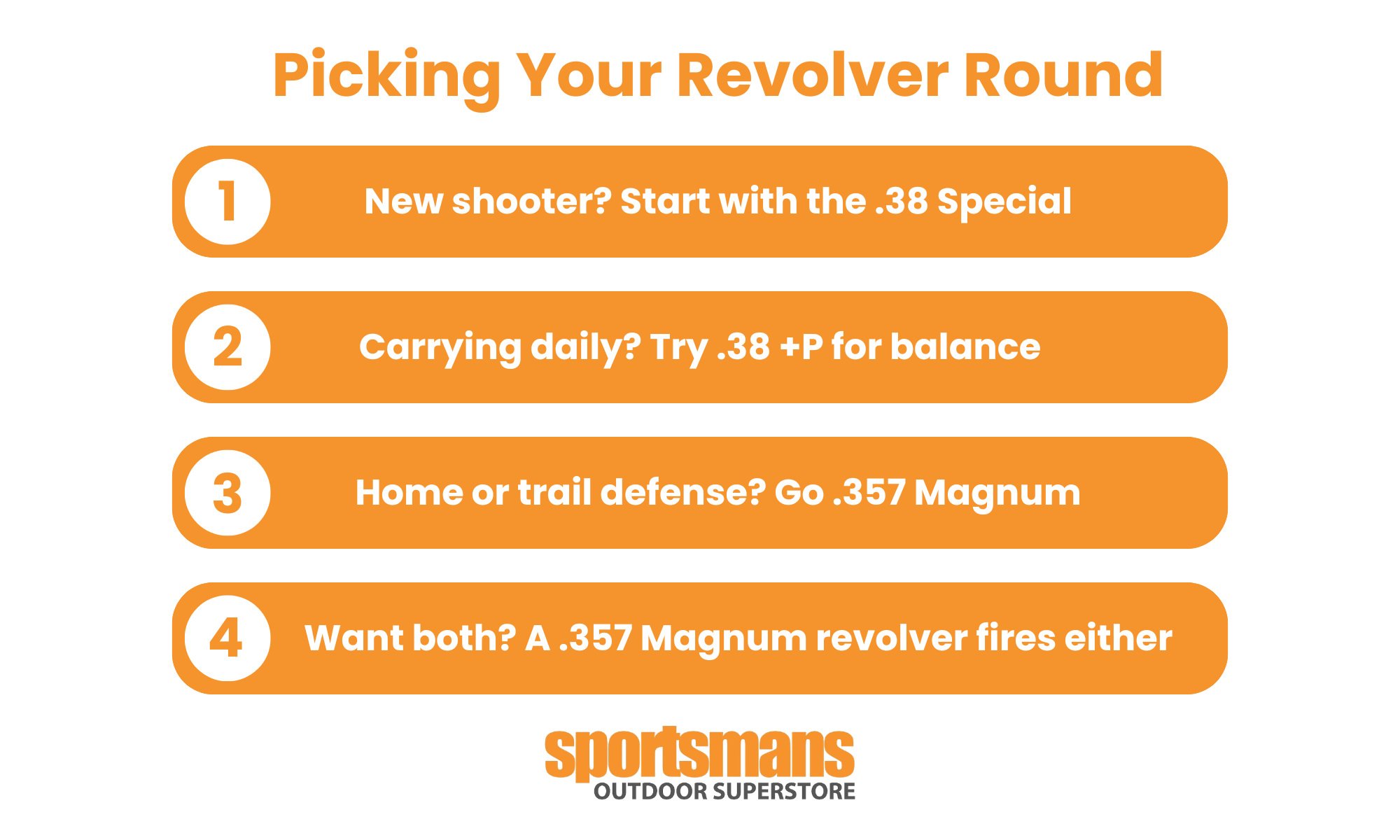 Four tips for choosing between .38 Special and .357 Magnum based on experience and intended use