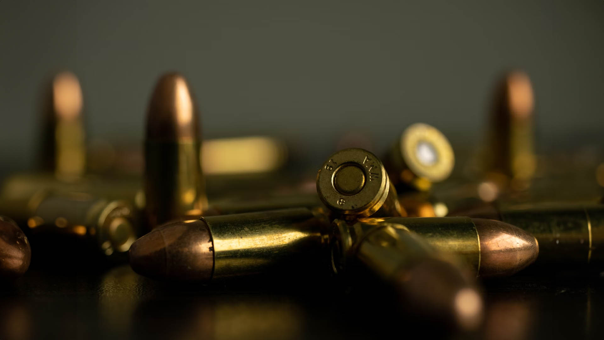 Pile of different types of ammo