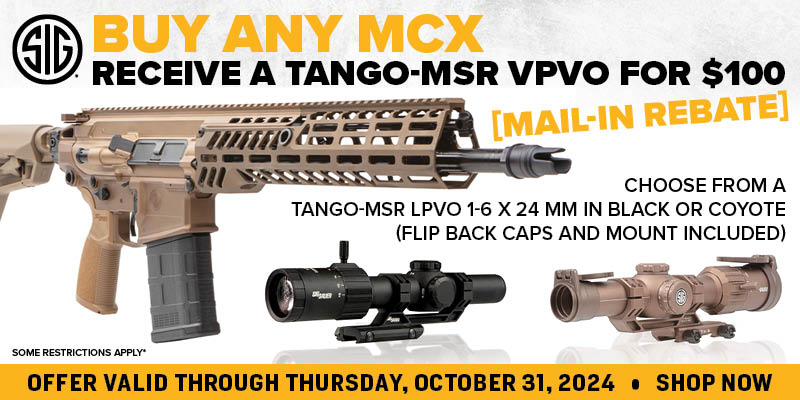 Rebate: MCX and TANGO MSR LPVO Promo