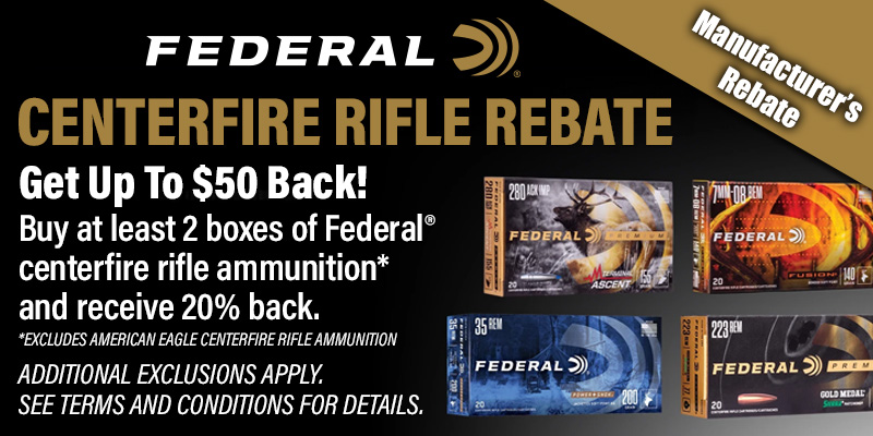 Centerfire Rifle Ammo Rebate