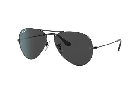 RAY BAN AVIATOR TOTAL BLACK W/ POLARIZED BLACK CLASSIC LENSES