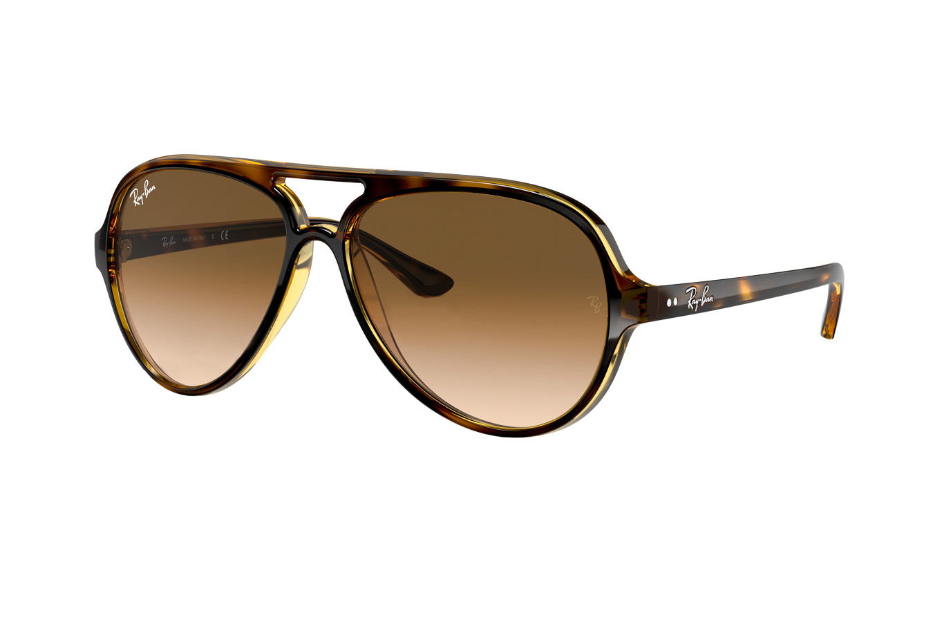 RAY BAN CATS 5000 CLASSIC TORTOISE FRAME W/LIGHT BROWN GRADIENT LENSES