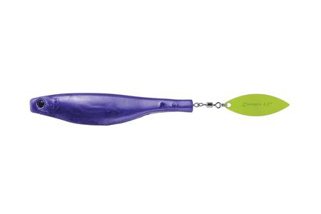 DARTSPIN 4.5IN PURPLE PEARLY - CHARTREUSE