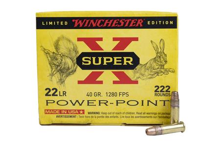 22 LR SUPER-X POWER POINT 222RDS LOOSE