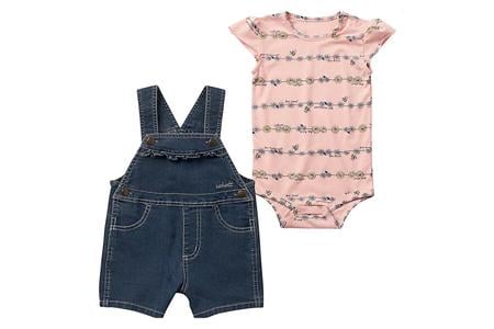 INFANT GIRLS SS DAISY CHAIN SHORTALL SET