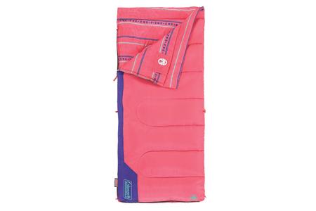 KIDS 50 DEGREE COOL-WEATHER SLEEPING BAG (PINK/PURPLE)