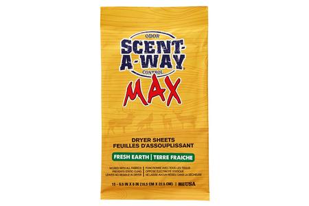SCENT-A-WAY MAX FRESH EARTH DRYER SHEETS