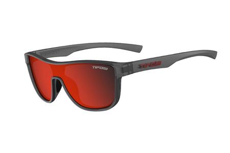 SIZZLE SUNGLASSES WITH SATIN VAPOR FRAME AND SMOKE RED LENSES