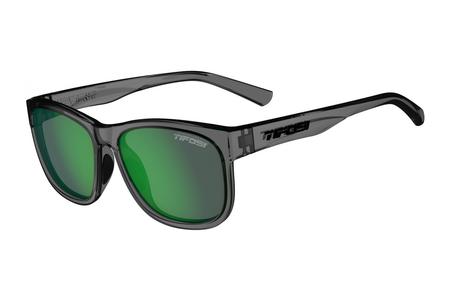 SWANK XL SUNGLASSES WITH CRYSTAL SMOKE FRAME AND SMOKE GREEN LENSES