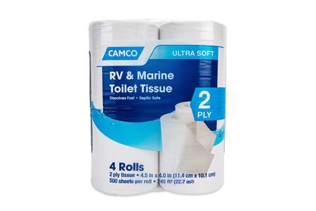 TST 2 PLY TOILET TISSUE 4 ROLLS, 500 SHEETS