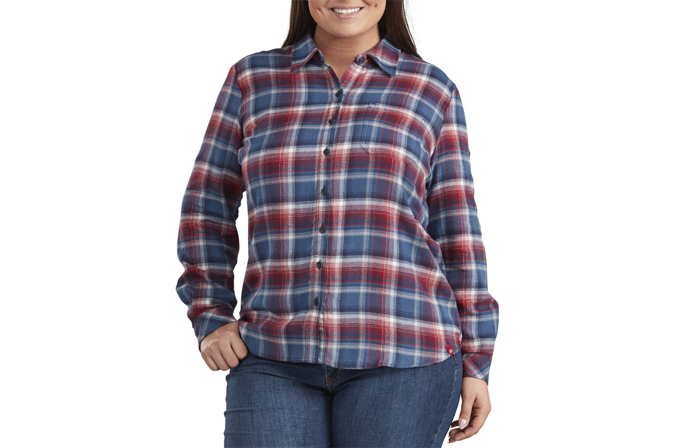 Dickies Wome's Plus Size Long Sleeve Plaid Flannel Shirt | Vance Outdoors