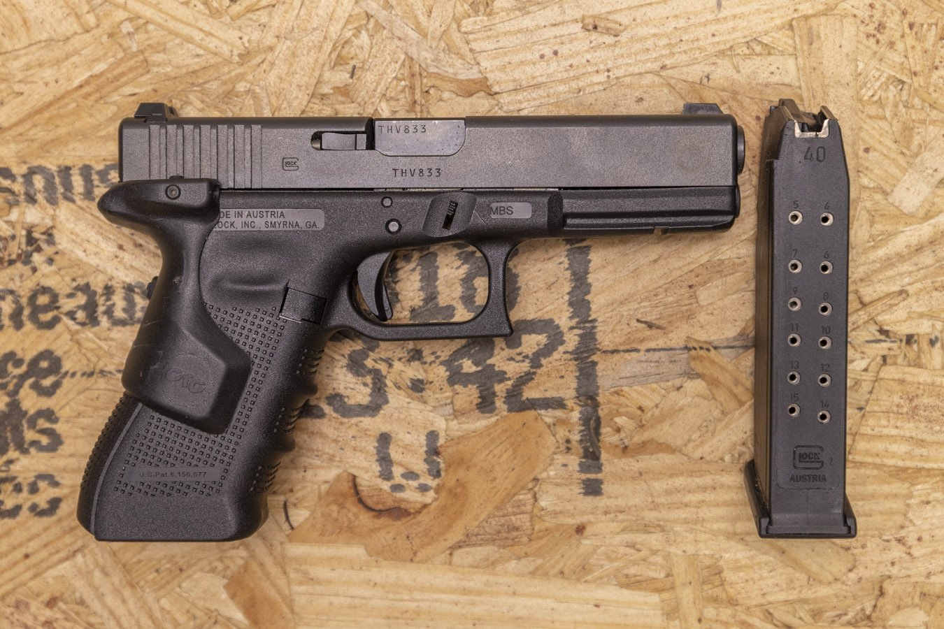 Glock 22 Gen4 .40 S&W Police Trade-In Pistol with Crimson Trace Lasergrips