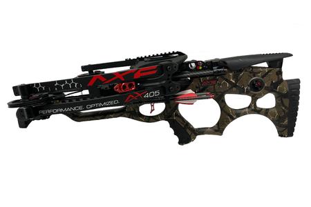 AXE CROSSBOWS AX405 Black/Camo Crossbow Package with Adjustable Butt Stock