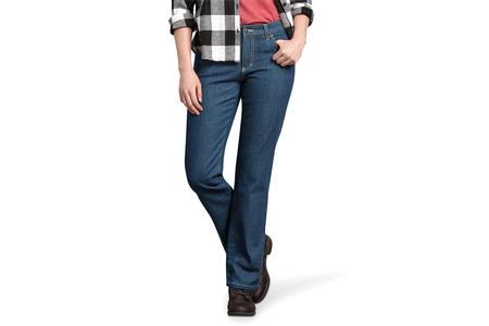 WOMENS DENIM FLANNEL LINED RELAXED FIT JEANS