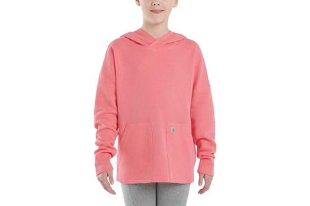 YOUTH GIRLS THERMAL LS HOODED SHIRT
