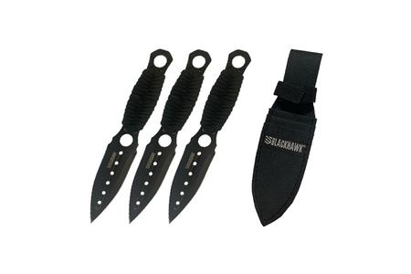 DIRECT HIT THROWING KNIVES WITH BALLISTIC NYLON SHEATH