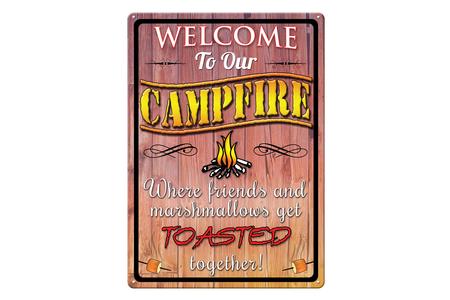 WELCOME TO CAMPFIRE TIN SIGN