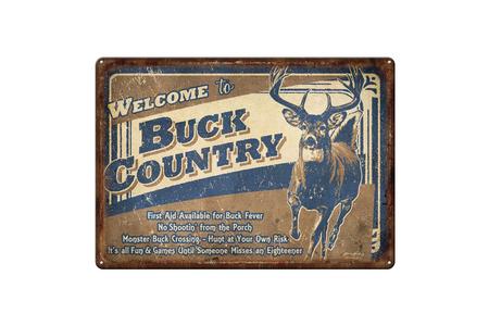 BUCK COUNTRY TIN SIGN