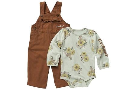 INFANT SUNFLOWER BODYSUIT OVERALL 2PC SET