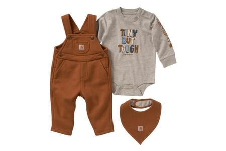 INFANT TINY BUT BODYSUIT OVERALL BIB 3PC SET