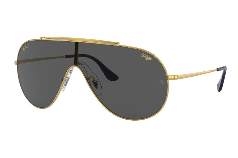 Ray-Ban Wings Legend Sunglasses with Gold Frame with Drak Gray Lenses ...