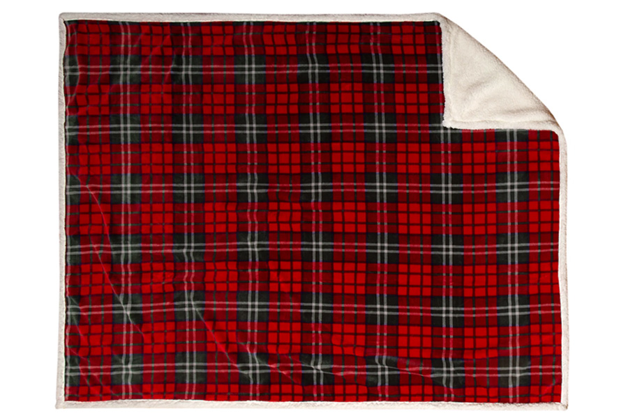 Carstens Holiday Plaid Sherpa Throw Blanket | Vance Outdoors