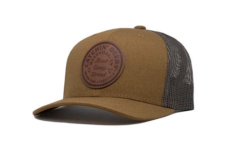 HUNT CAMP LEATHER PATCH MESH BACK HAT