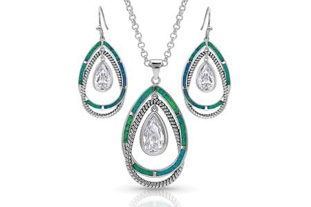 OPAL RIBBONS TEARDROP JEWELRY SET