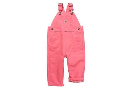 TODDLER FLANNEL LINED CANVAS BIB OVERALL