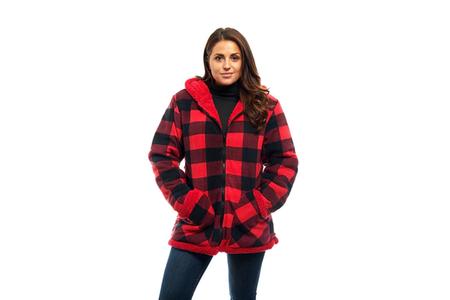 PLUSH PLAID FULL ZIP SHERPA