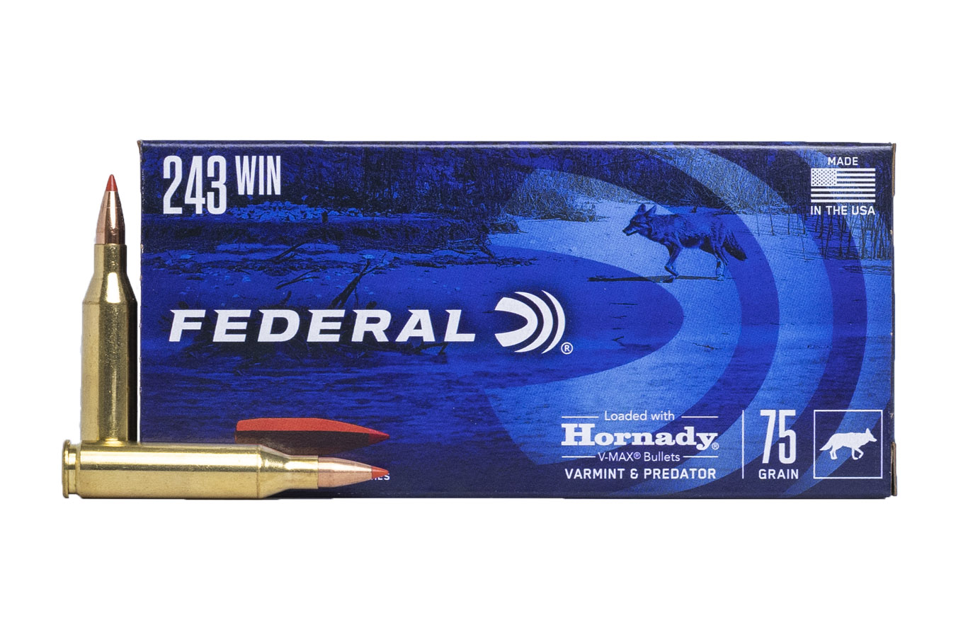 Federal 243 Win 75 Gr Hornady V Max Varmint And Predator 20box Vance