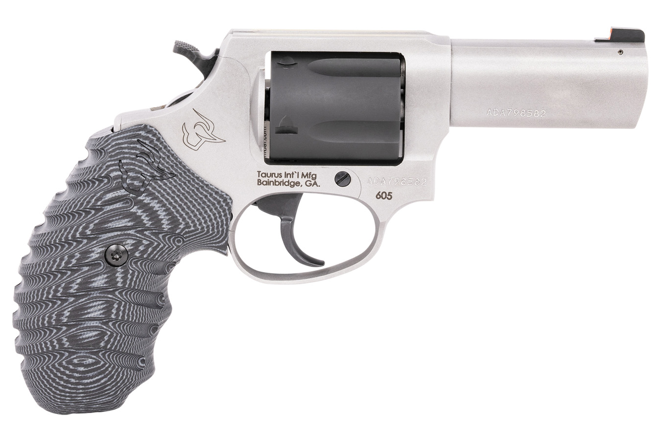Taurus Defender 605 357 Mag Stainless Revolver with Black/Gray VZ Grips ...