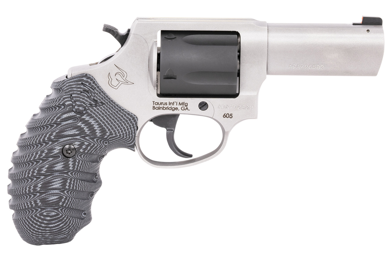 Taurus Defender 605 357 Mag Stainless Revolver With Black Gray VZ Grips 