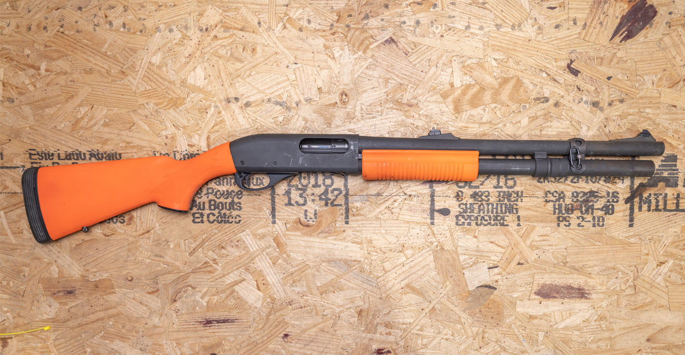 Remington 870 Police Magnum 12 Gauge Police Trade-In Shotgun with Orange Stock