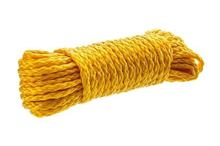 HOLLOW BRAIDED POLYPROPYLENE UTILITY LINE, 1/4 INCH X 50 FOOT, YELLOW