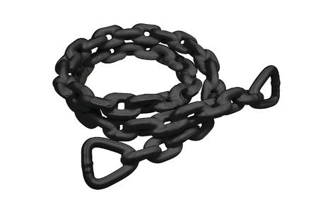 BLACK PVC COATED GALVANIZED ANCHOR LEAD CHAIN 1/4 INCH X 4 FOOT