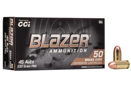 CCI 45 Auto 230 gr FMJ RN Blazer Brass 50/Box