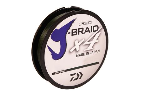 J-BRAID X4 300 YARD SPOOL 10LB DARK GREEN