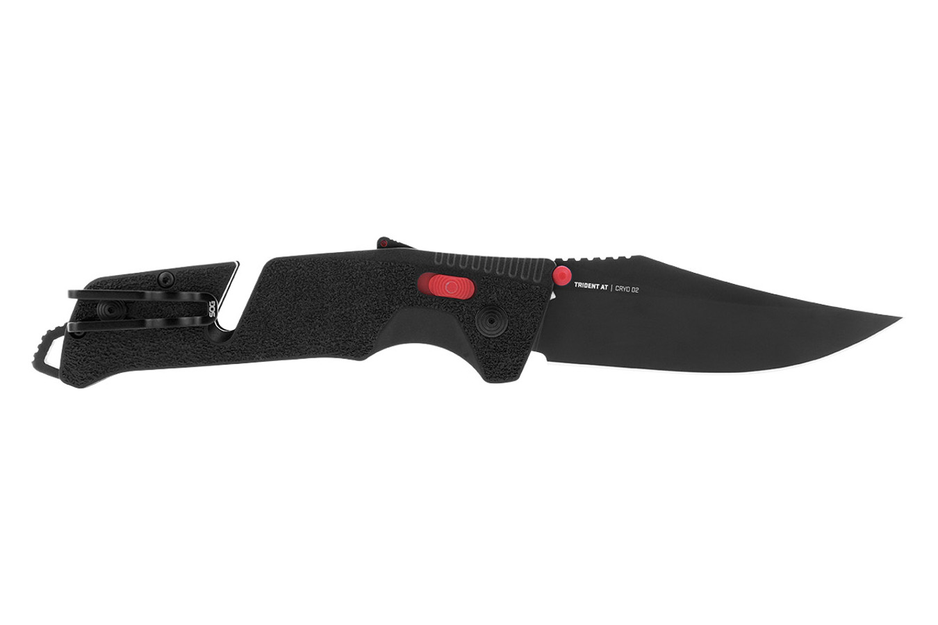 Sog Specialty Knives Trident AT Folding Knife - Black and Red