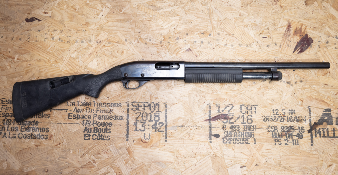 Remington 870 Wingmaster 12 Gauge Police Trade-In Shotgun with Black Synthetic Stock