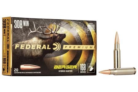 Federal 308 Winchester 168 gr Berger Hybrid Hunter 20/Box