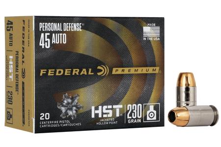 Federal 45 Auto 230 gr HST JHP Personal Defense 20/Box