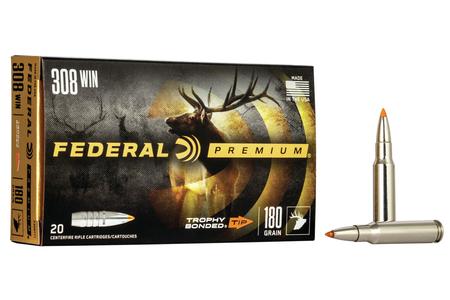 Federal 308 Win. 180 gr Trophy Bonded Tip Vital-Shok 20/Box