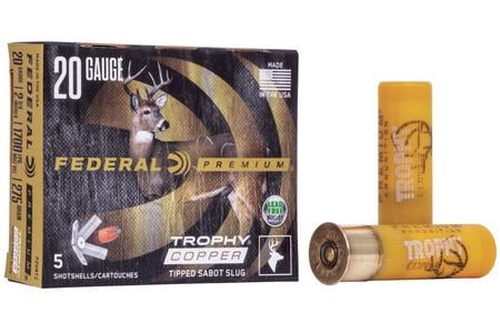 Federal 20 Ga 2-3/4 in 5/8 oz Trophy Copper Tipped Sabot Slug 5/Box