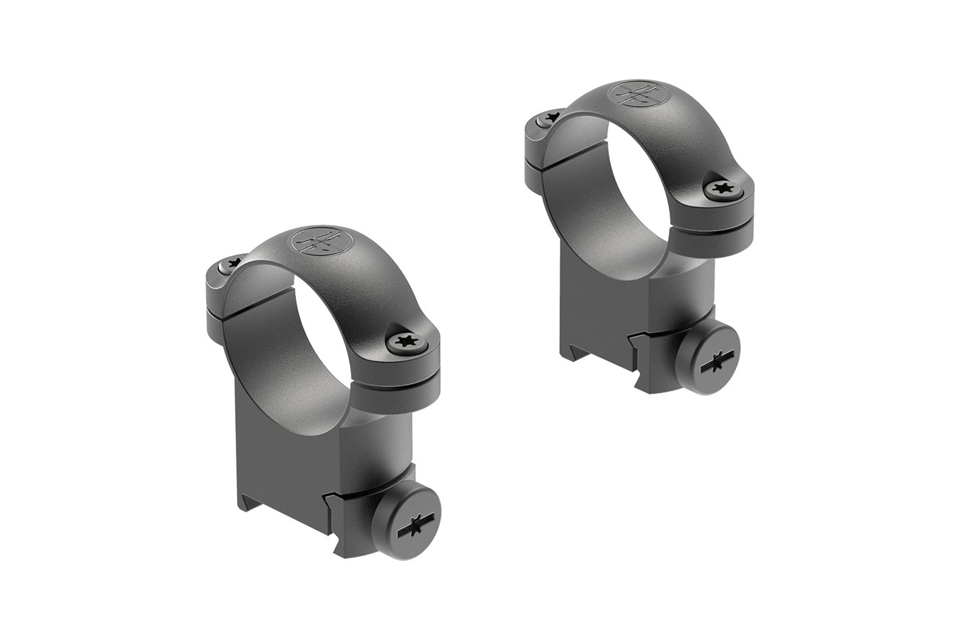 Leupold Ringmounts Scope Ring Set High 1 Inch Matte Black Steel