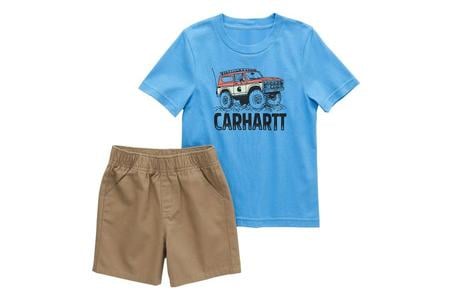 TODDLER BOYS OFF ROAD SS TEE AND CANVAS SHORTS