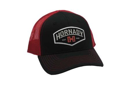 HORNADY HORNADY BLACK RED ESTABLISHED MESH HAT